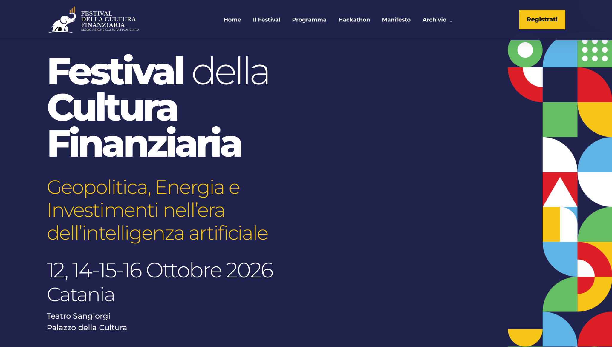 Anteprima del sito Festival della Cultura Finanziaria
